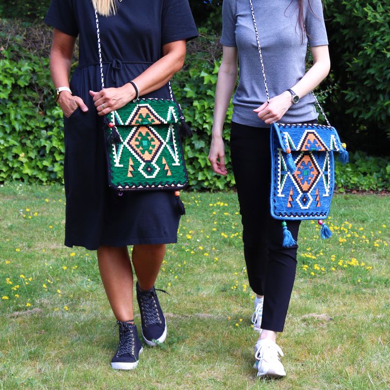 Kilim Festivalväska - Himmelsblå