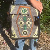 Kilim Festivalväska - Ljusgrå