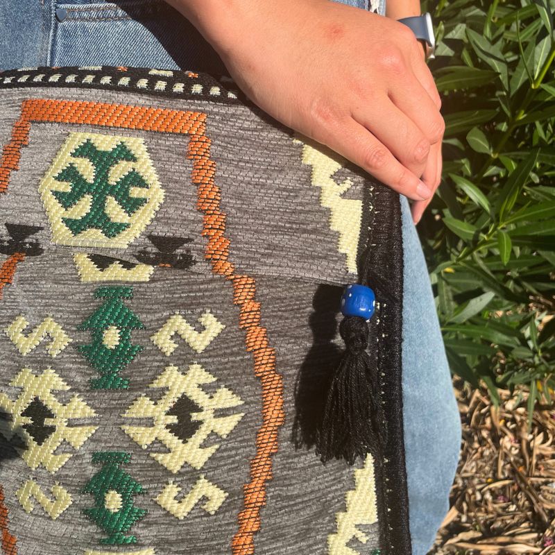 Kilim Festivalväska - Ljusgrå