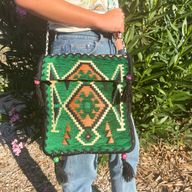 Kilim Festivalväska - Smaragdgrön
