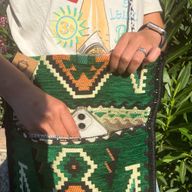 Kilim Festivalväska - Smaragdgrön