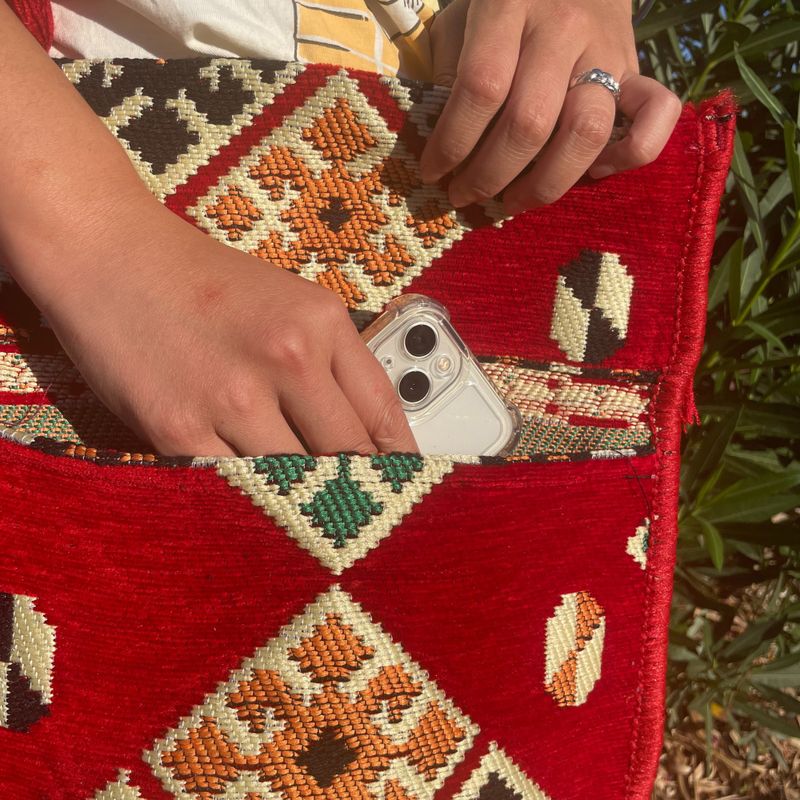 Kilim Festivalväska - Röd