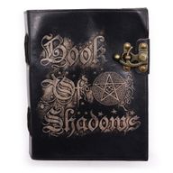 Läderbunden Anteckningsbok - "Book of Shadows" (15x21 cm) - 200 Sidor