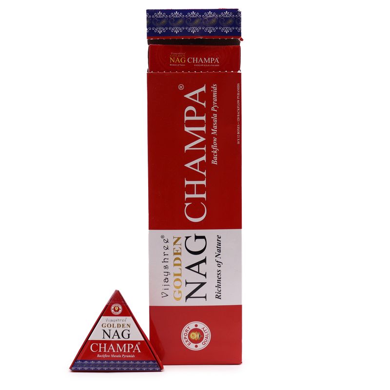 42g Jumbo Golden Nag - Champa Tillbakaflöde Rökelsekoner
