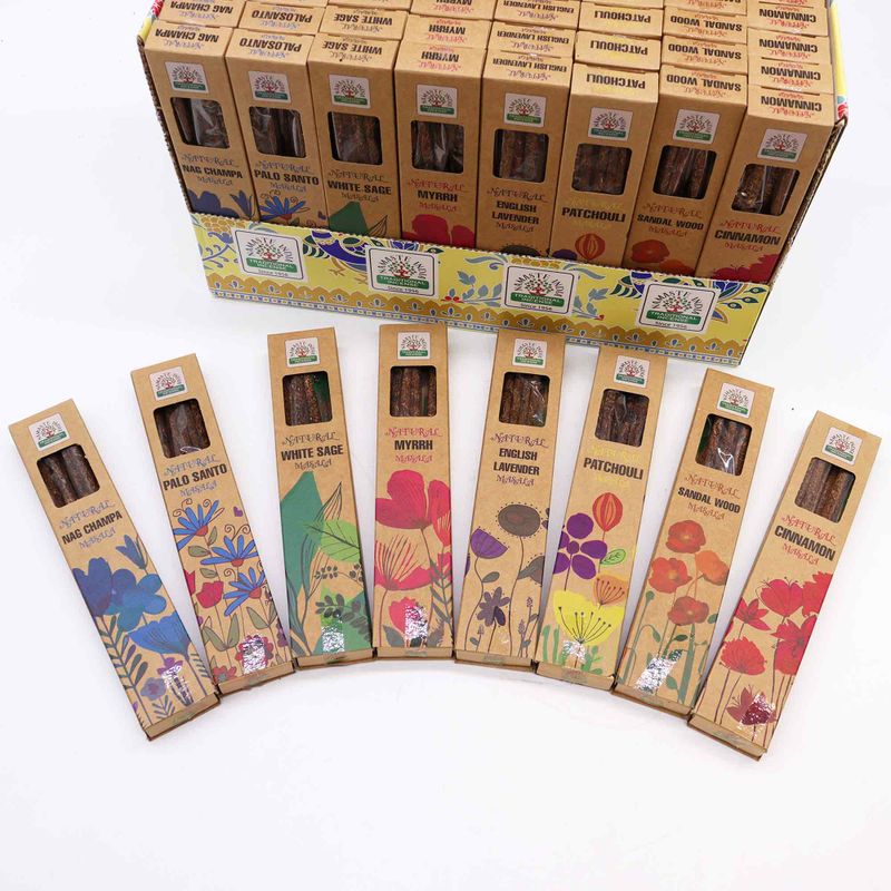 Naturlig Botanisk Masala Rökelse - Startpaket (6x8 Dofter)