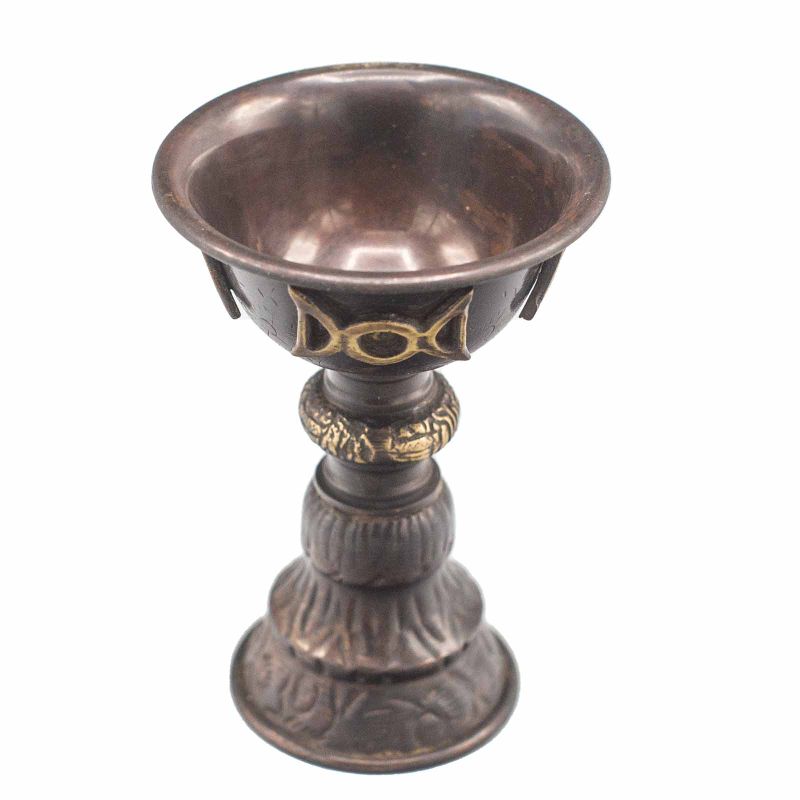 Antik Ritualbägare i Koppar med Trippel Måne 8x13cm