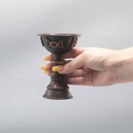 Antik Ritualbägare i Koppar med Trippel Måne 8x13cm