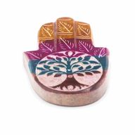 Rökelsehållare Hamsa i Täljsten - Livets Träd - 9x6cm