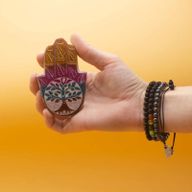 Rökelsehållare Hamsa i Täljsten - Livets Träd - 9x6cm