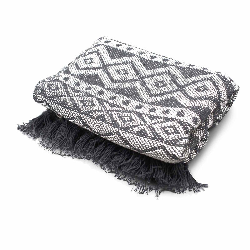 Boho Bekvämt Överkast - 125x150cm - Grå Geometrisk