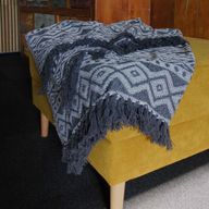 Boho Bekvämt Överkast - 125x150cm - Grå Geometrisk