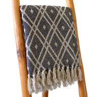 Boho Bekvämt Överkast - 125x150cm - Svart & Beige Regentskap