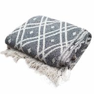 Boho Bekvämt Överkast - 125x150cm - Svart & Beige Regentskap