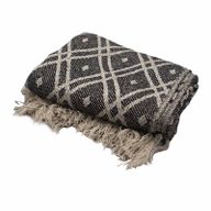 Boho Bekvämt Överkast - 125x150cm - Svart & Beige Regentskap