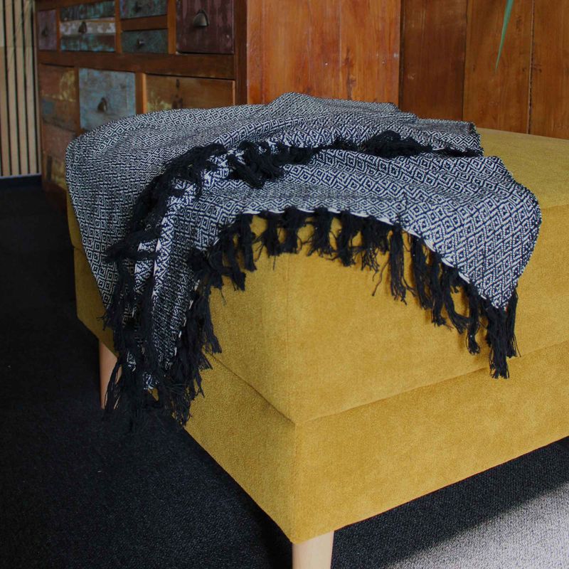 Boho Bekvämt Överkast - 125x150cm - Träkol