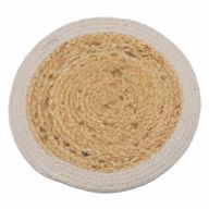 Naturligt Tallriksunderlägg - Jute & Bomull 30cm - Elfenben