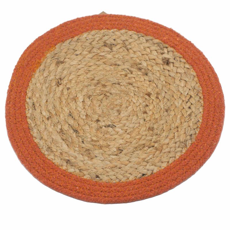 Naturligt Tallriksunderlägg - Jute & Bomull 30cm - Lera
