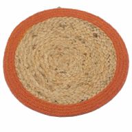 Naturligt Tallriksunderlägg - Jute & Bomull 30cm - Lera