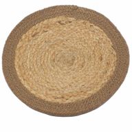 Naturligt Tallriksunderlägg - Jute & Bomull 30cm - Naturlig