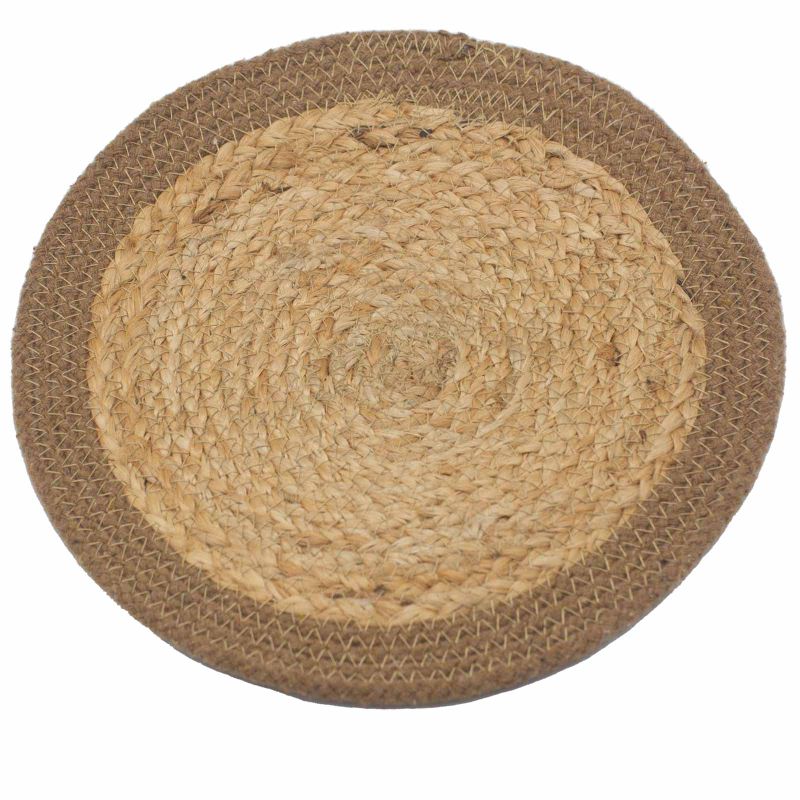 Naturligt Tallriksunderlägg - Jute & Bomull 30cm - Naturlig