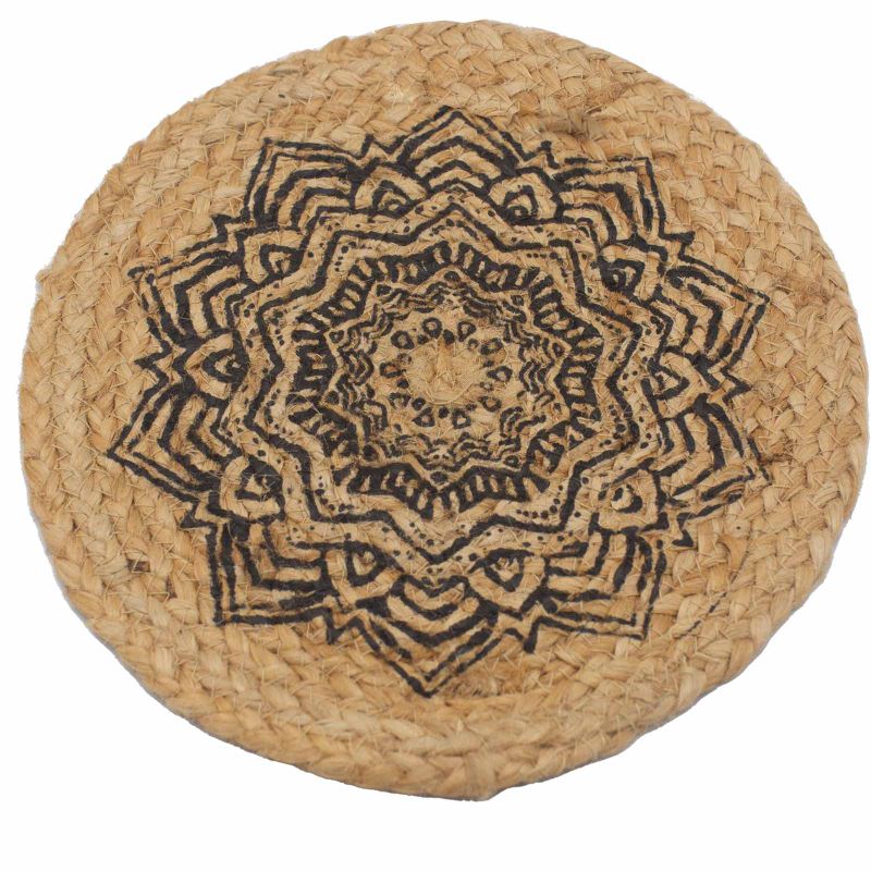 Naturligt Tallriksunderlägg - Jute 30cm - Mandala
