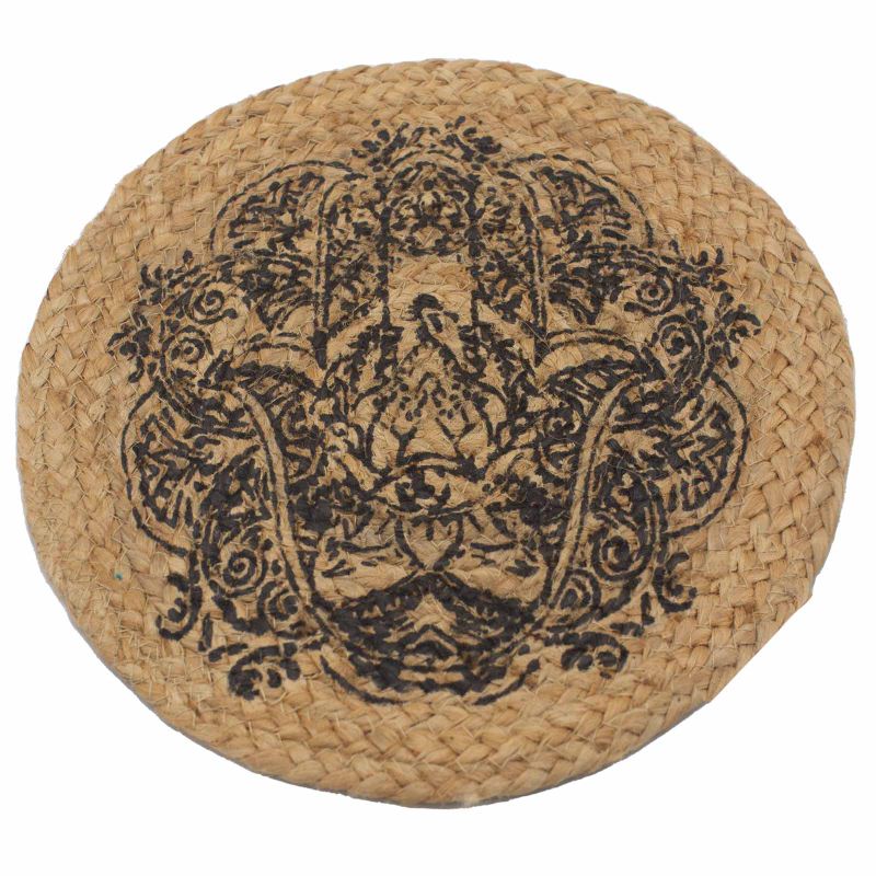Naturligt Tallriksunderlägg - Jute - Hamsa