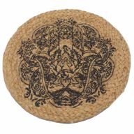 Naturligt Tallriksunderlägg - Jute - Hamsa