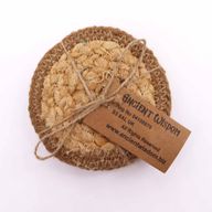 Naturligt Glasunderlägg - Jute & Bomull 10cm (set med 4) - Naturlig