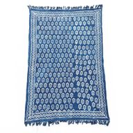 Handgjord Indigo-Pläd - 170x120cm - Chhota Blomma