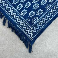 Handgjord Indigo-Pläd - 170x120cm - Chhota Blomma