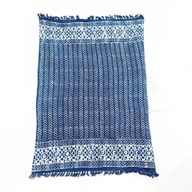 Handgjord Indigo-Pläd - 170x120cm - Seedha Pilar