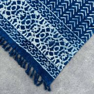 Handgjord Indigo-Pläd - 170x120cm - Seedha Pilar