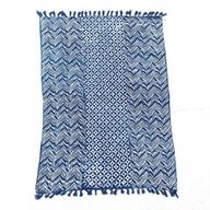 Handgjord Indigo-Pläd - 170x120cm - Namoona Vågor