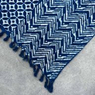 Handgjord Indigo-Pläd - 170x120cm - Namoona Vågor