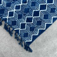 Handgjord Indigo-Löpare - 170x60cm - Heerak Mönster