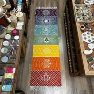 Yogamatta i 100% Bomull - 60x200cm - 7 Chakran
