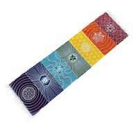 Yogamatta i 100% Bomull - 60x200cm - 7 Chakran
