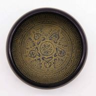 Jordpulver Klangskål 16cm - Mantra Fem Buddha