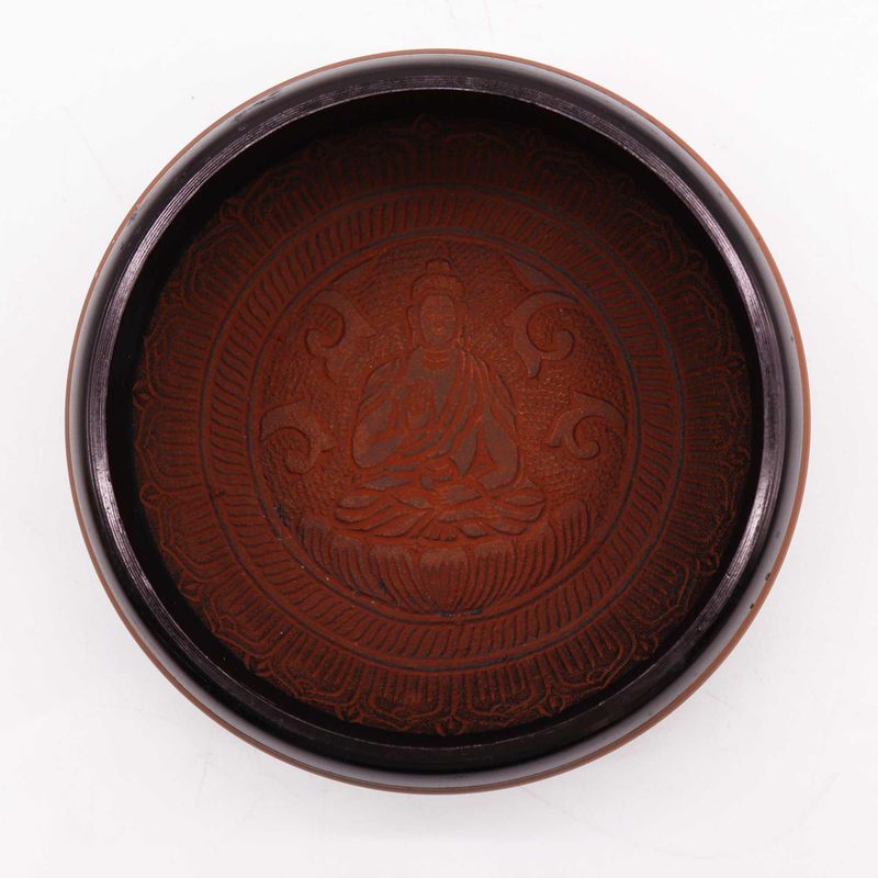 Jordpulver Klangskål Lerfärg 16cm - Om Buddha