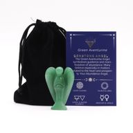 Handsnidad Ädelstensängel - Grön Aventurin