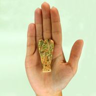 Handsnidad Ädelstensängel - Unakit