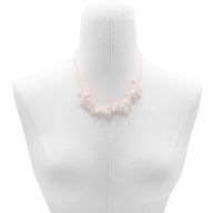Halsband med Långa Ädelstenar - Rosenkvarts