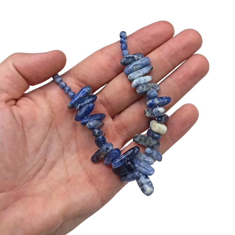 Halsband med Långa Ädelstenar - Sodalit
