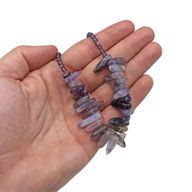 Halsband med Långa Ädelstenar - Ametist