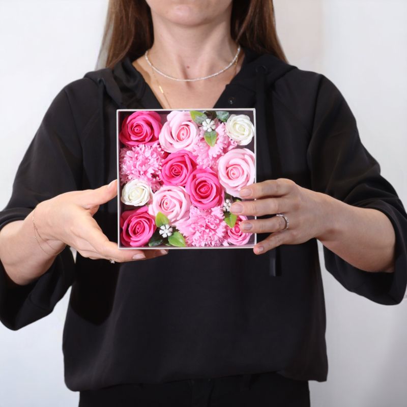Kvadratisk Ask - Baby Shower - Rosa