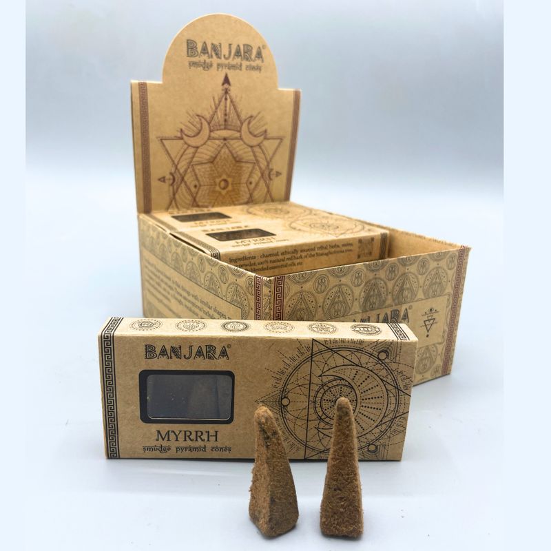 Banjara Pyramidformade Rökelsekoner - Myrra