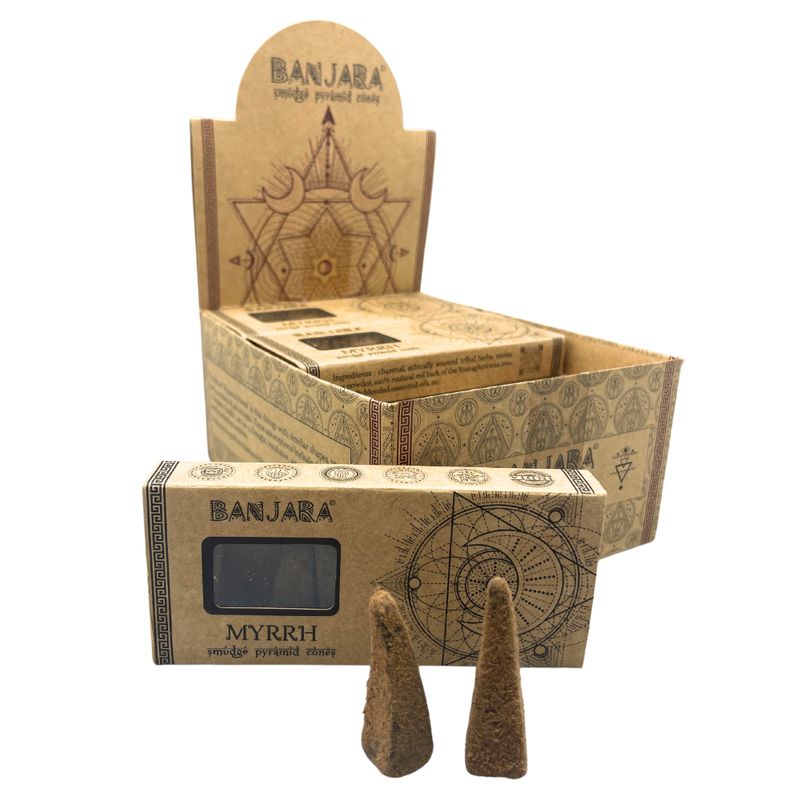 Banjara Pyramidformade Rökelsekoner - Myrra