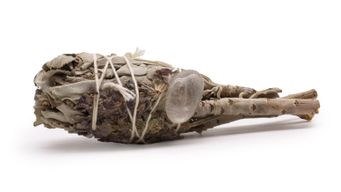 Smudge Stick - Andlig Helande Salvia Fackla (ametist) 10 cm