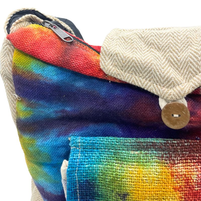 Skolväska med Framficka av Hampa - Batik
