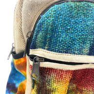 Mellanstor Ryggsäck av Hampa med Batik - Inget Tryck